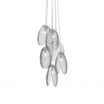 Mussels Cluster 6 Pendel Clear/Brushed Gold/Brushed Gold Canopy Mussels Cluster 6 Pendel Clear/Brushed Gold/Brushed Gold Canopy