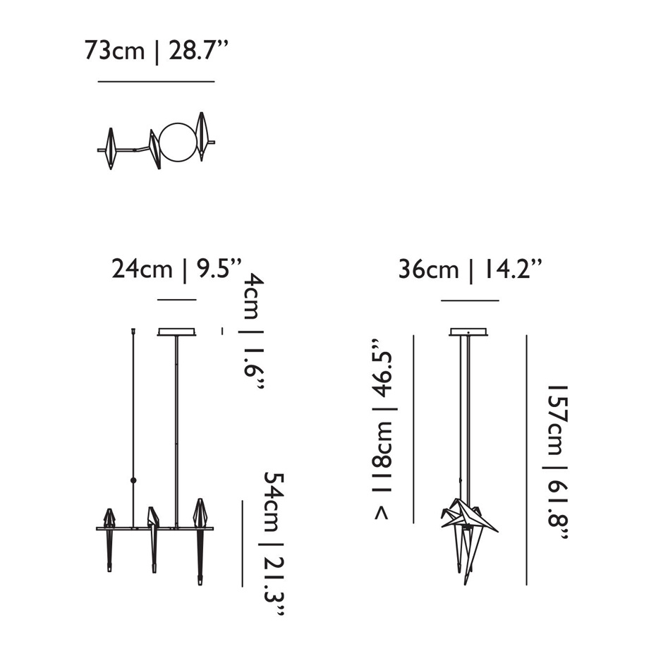 Perch Light Branch Taklampa Small