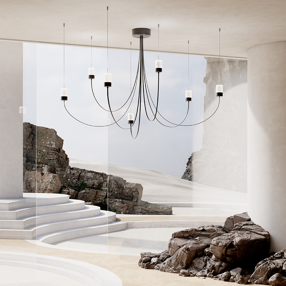 Gravity Chandelier 7 Black