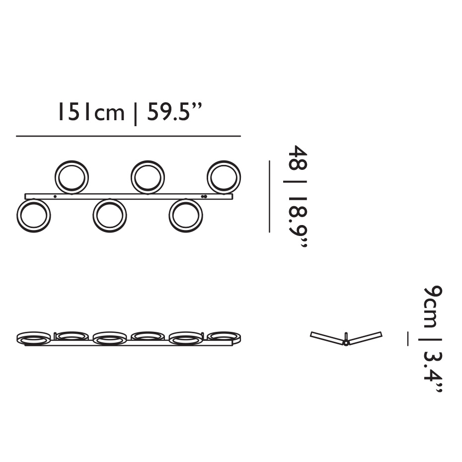 Pallana Light 6 Pendel Slate