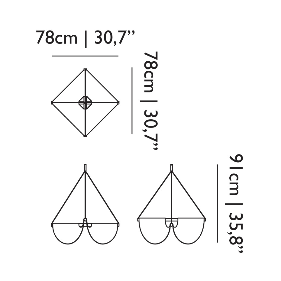 Drape Light 78 Pendel Traffic White