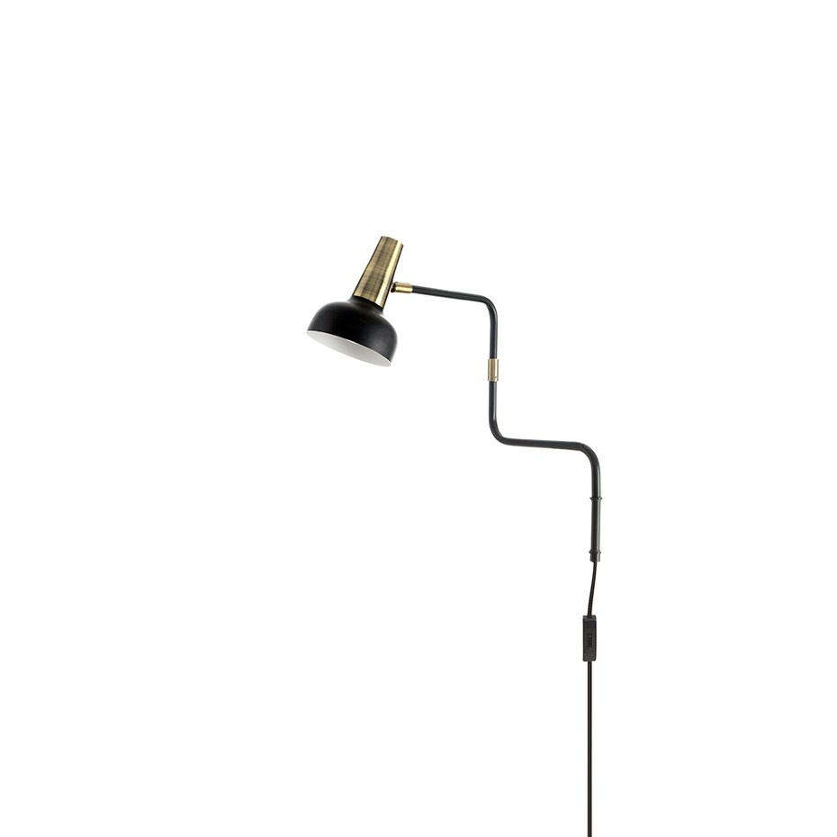Ray Vägglampa Svart/Mässing