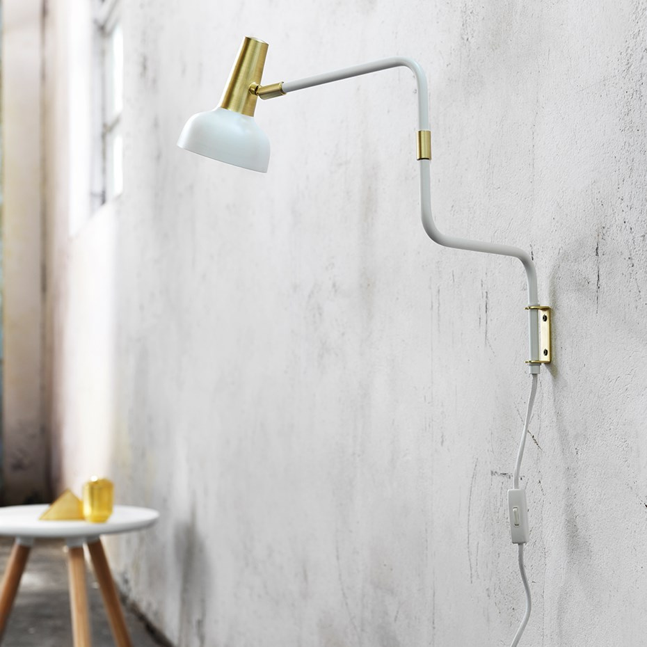 Ray Vägglampa Svart/Mässing