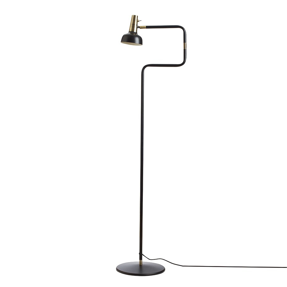 Ray Golvlampa Svart/Mässing