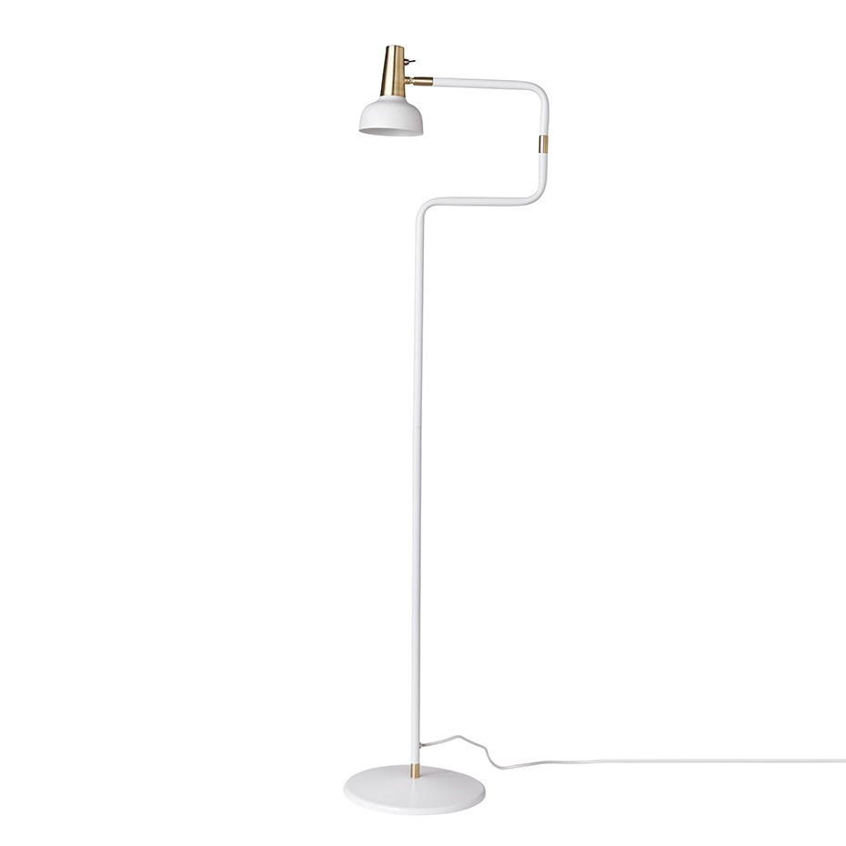 Ray Golvlampa Vit/Mässing