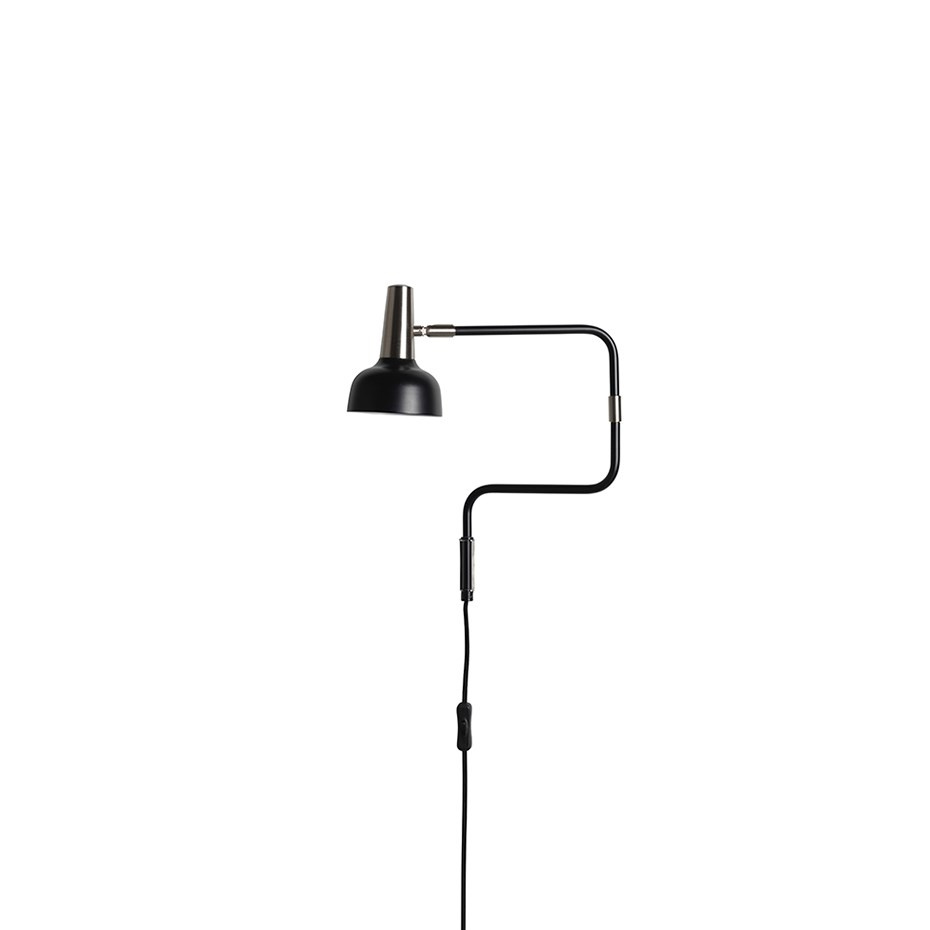 Ray Vägglampa Svart/Silver