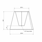 Slender Lampskärm Ø34cm Vit Linne Slender Lampskärm Ø34cm Vit Linne