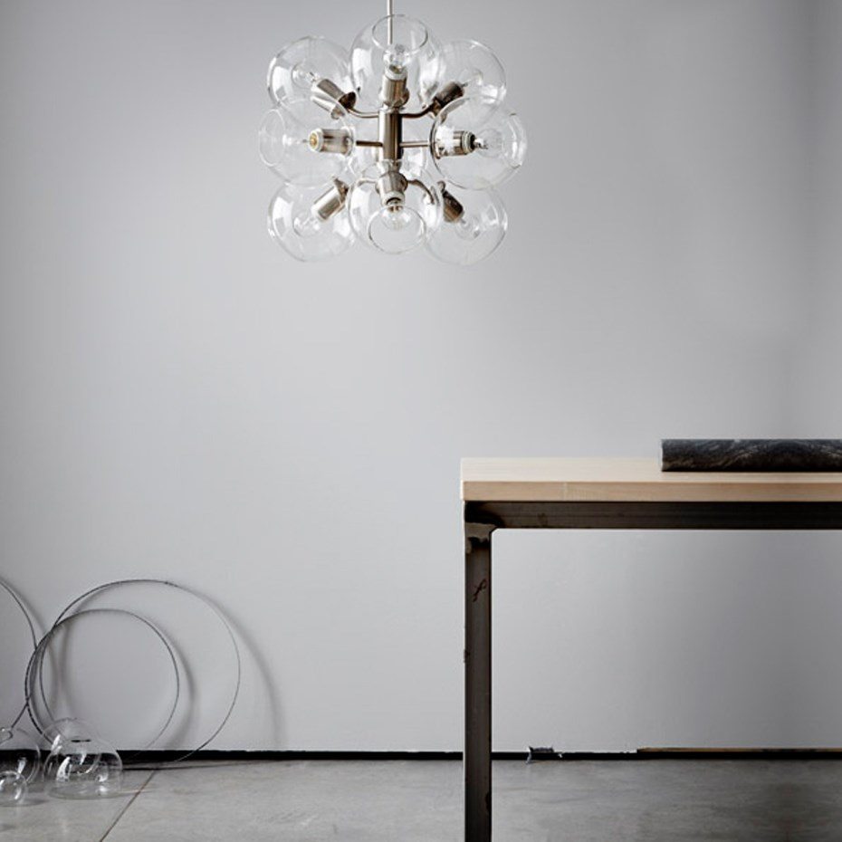 Tage 50 Pendel Nickel/Klarglas