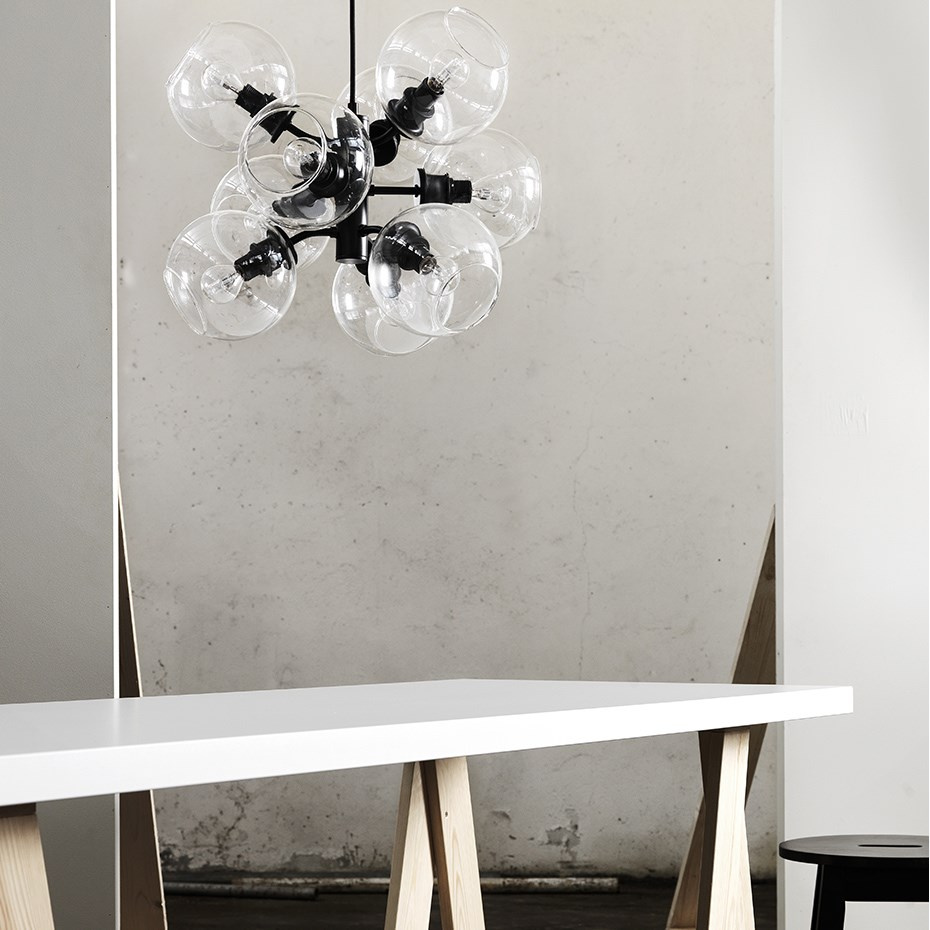 Tage 50 Pendel Svart/Klarglas