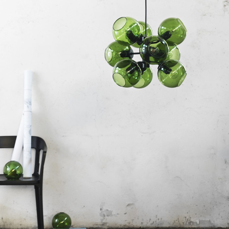 Tage 50 Pendel Svart/Grön