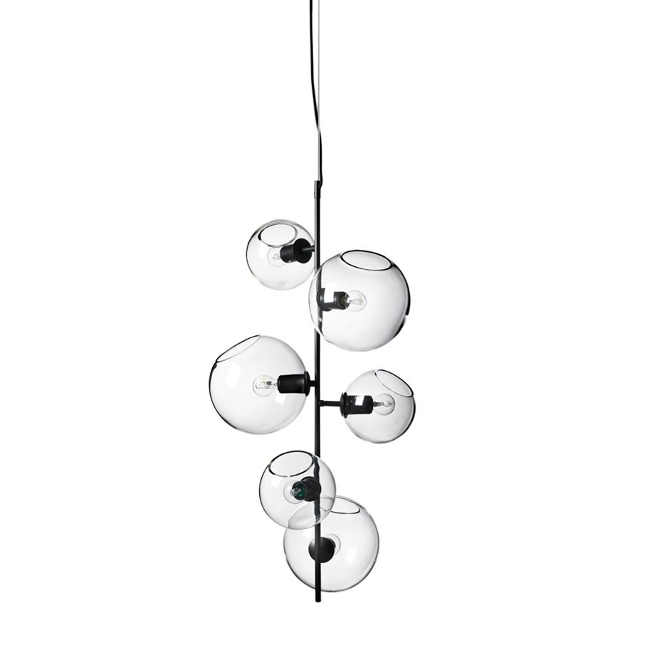 Göte Pendel Svart/Klarglas