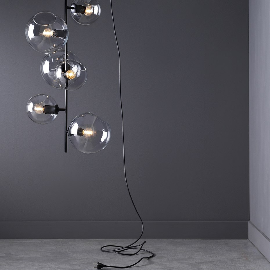 Göte Pendel Svart/Klarglas