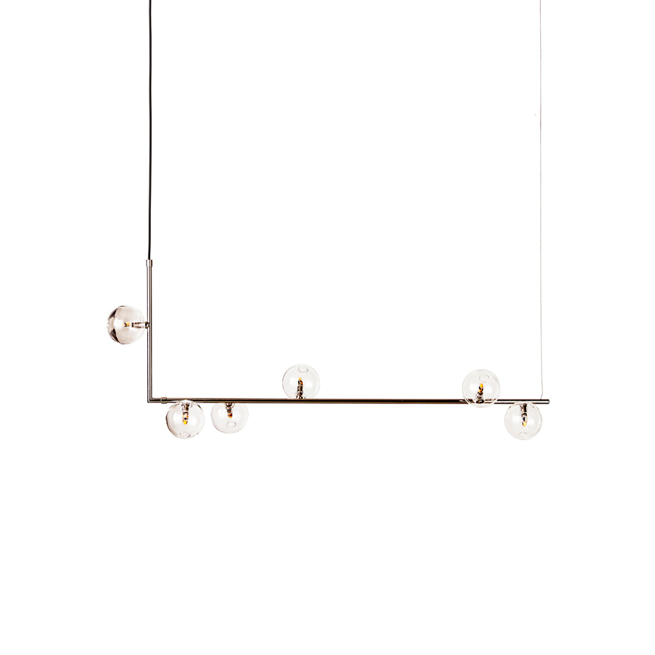 Air 73 Pendel Silver/Klarglas