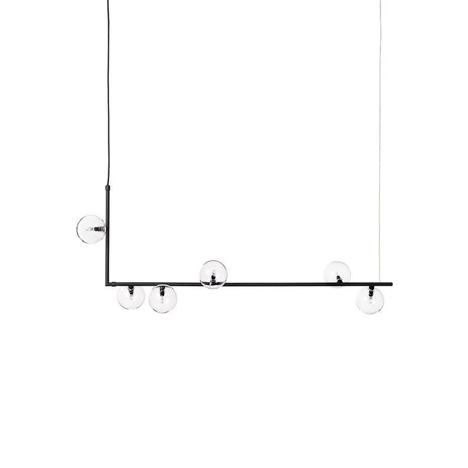 Air 73 Pendel Svart/Klarglas