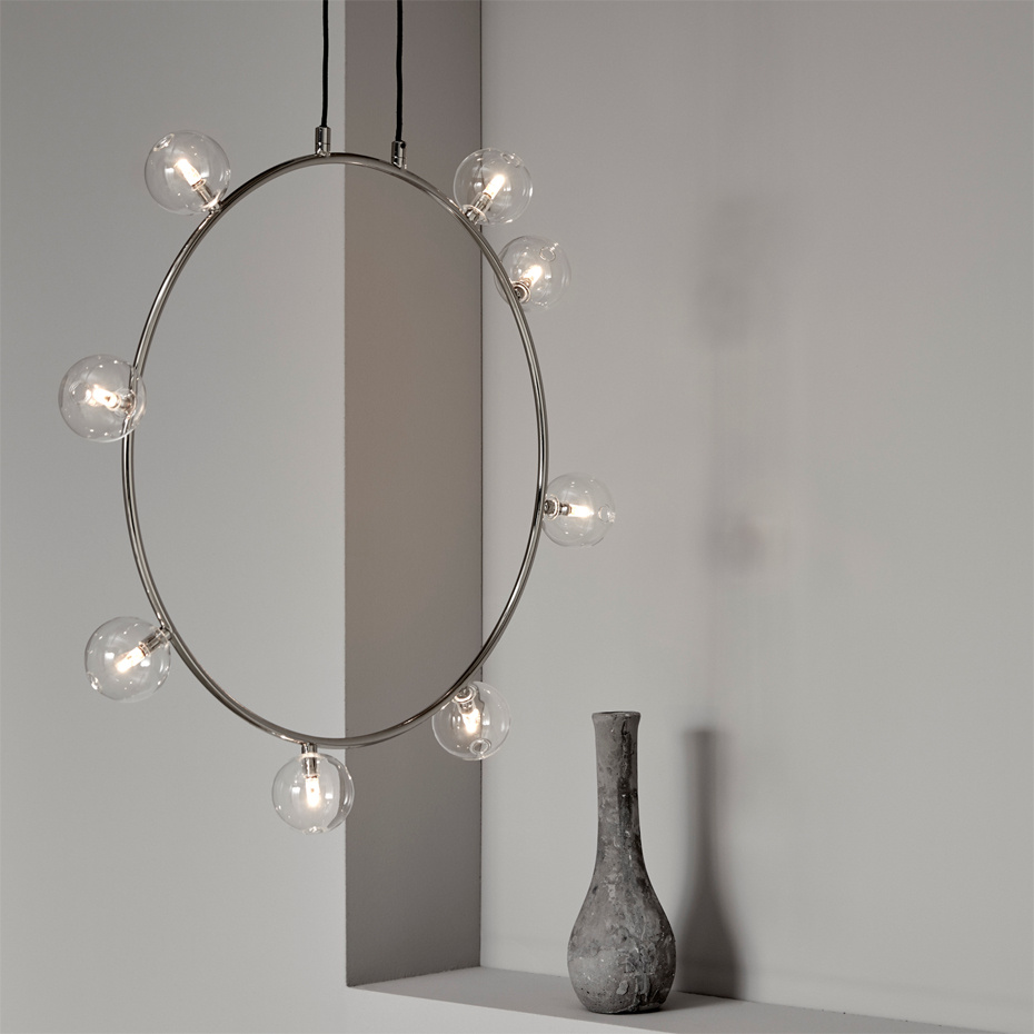 Air 50 Pendel Silver/Klarglas