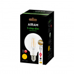 Airam Filament 3-Stegs LED Glob 95 7W (=60W) E27