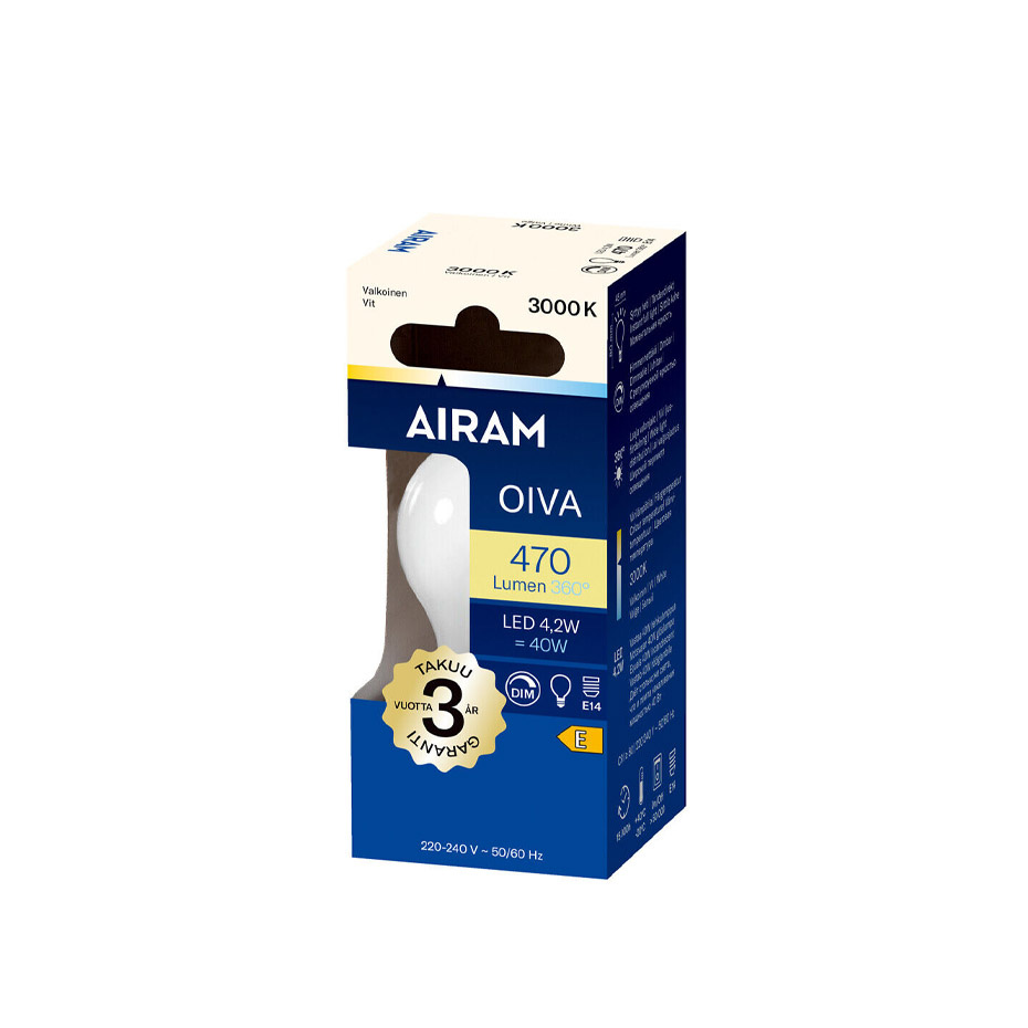 Oiva LED Klot 4,2W (=40W) E14