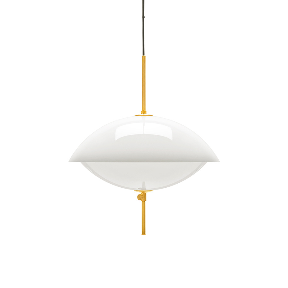 Clam Pendel Ø550 Opal/Brass