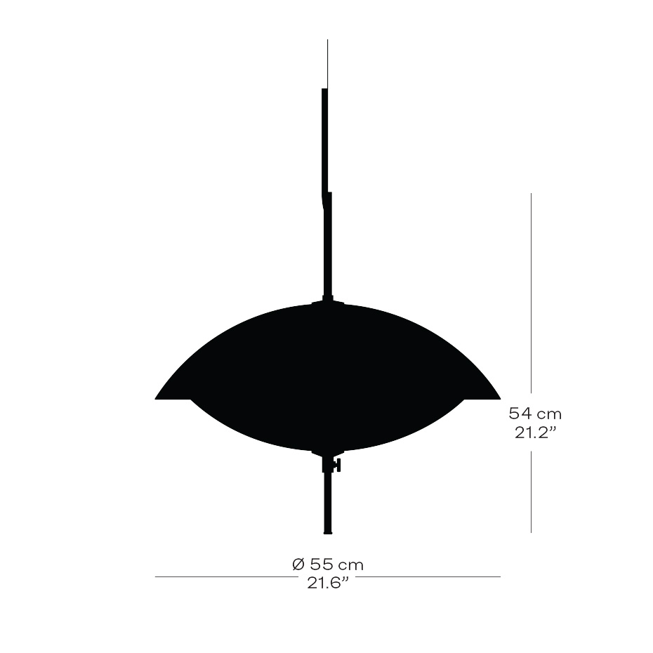 Clam Pendel Ø550 Opal/Brass