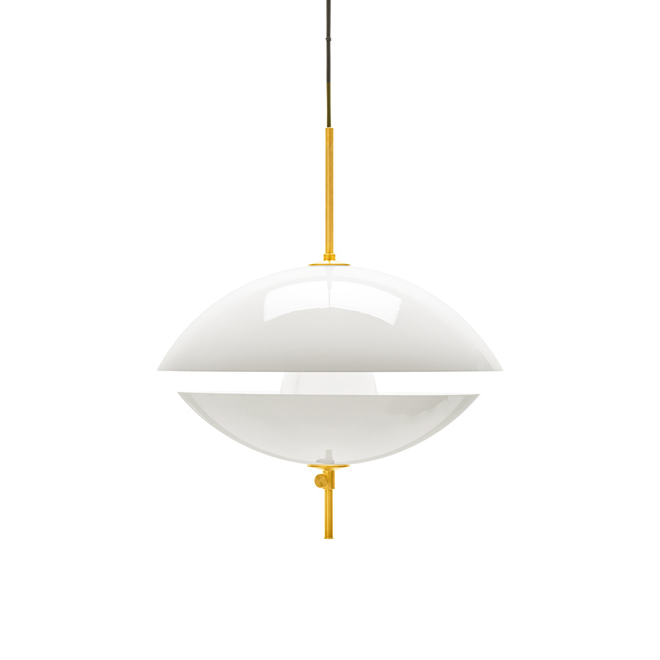 Clam Pendel Ø550 Opal/Brass