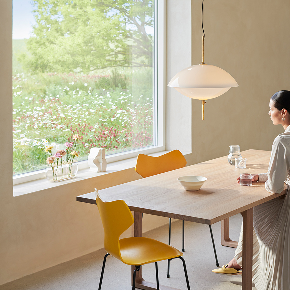 Clam Pendel Ø550 Opal/Brass