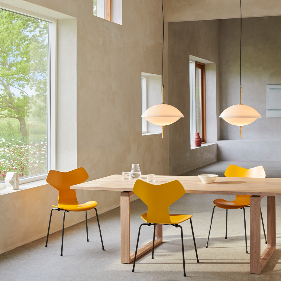 Clam Pendel Ø550 Opal/Brass