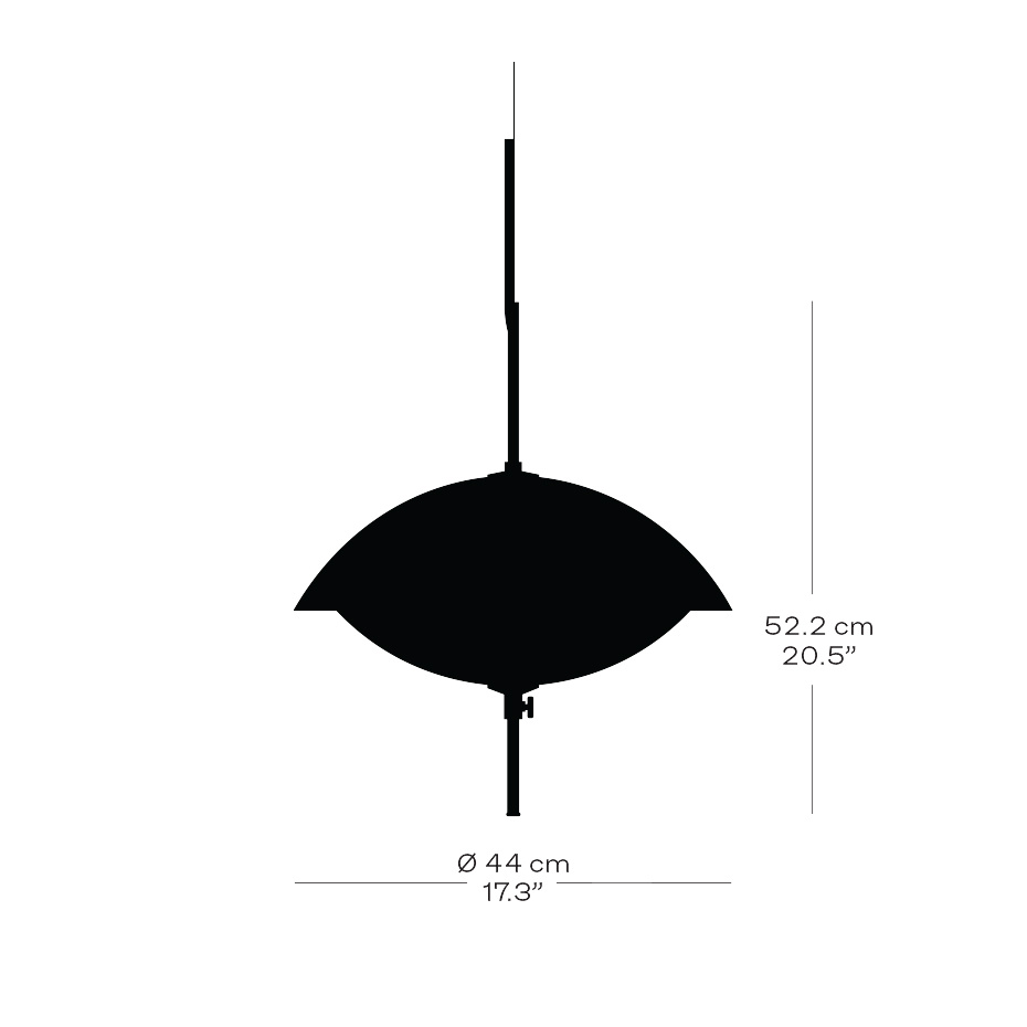 Clam Pendel Ø440 Opal/Brass