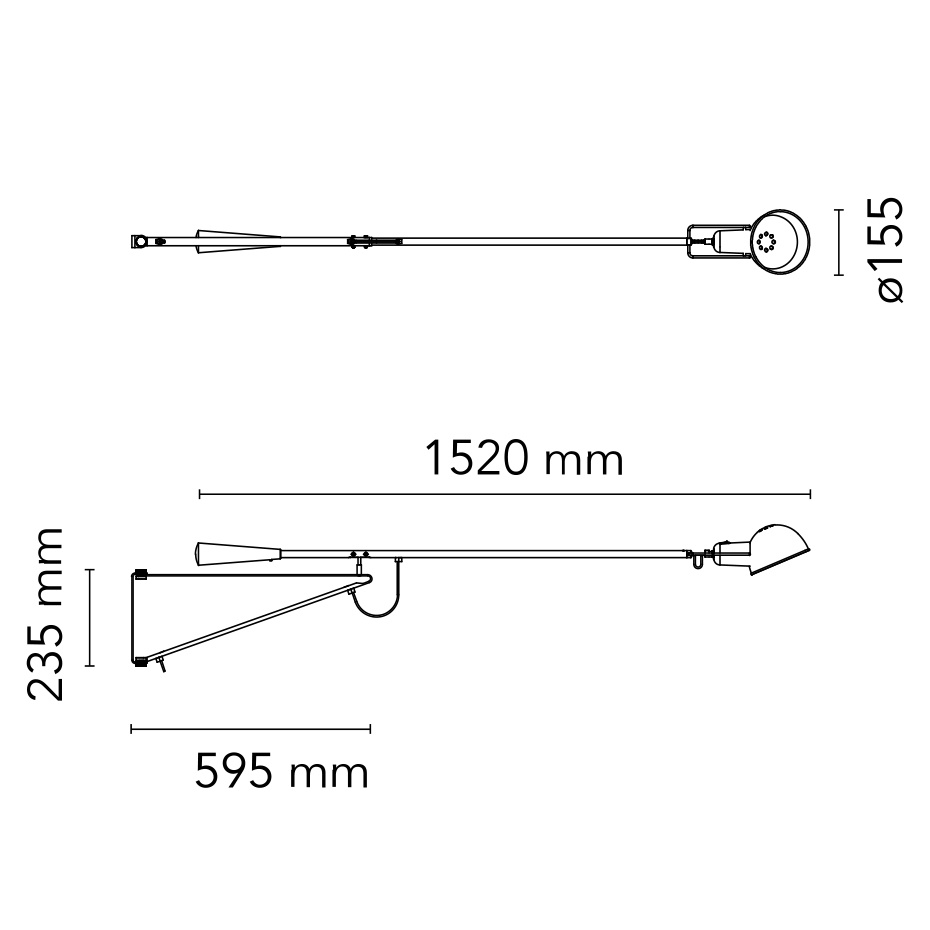 265 Vägglampa Small Black