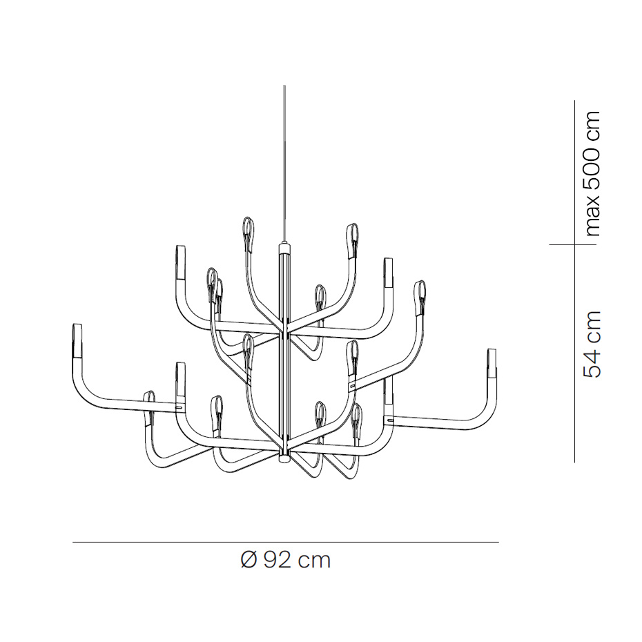 J-us Configuration G Ljuskrona Matt Black