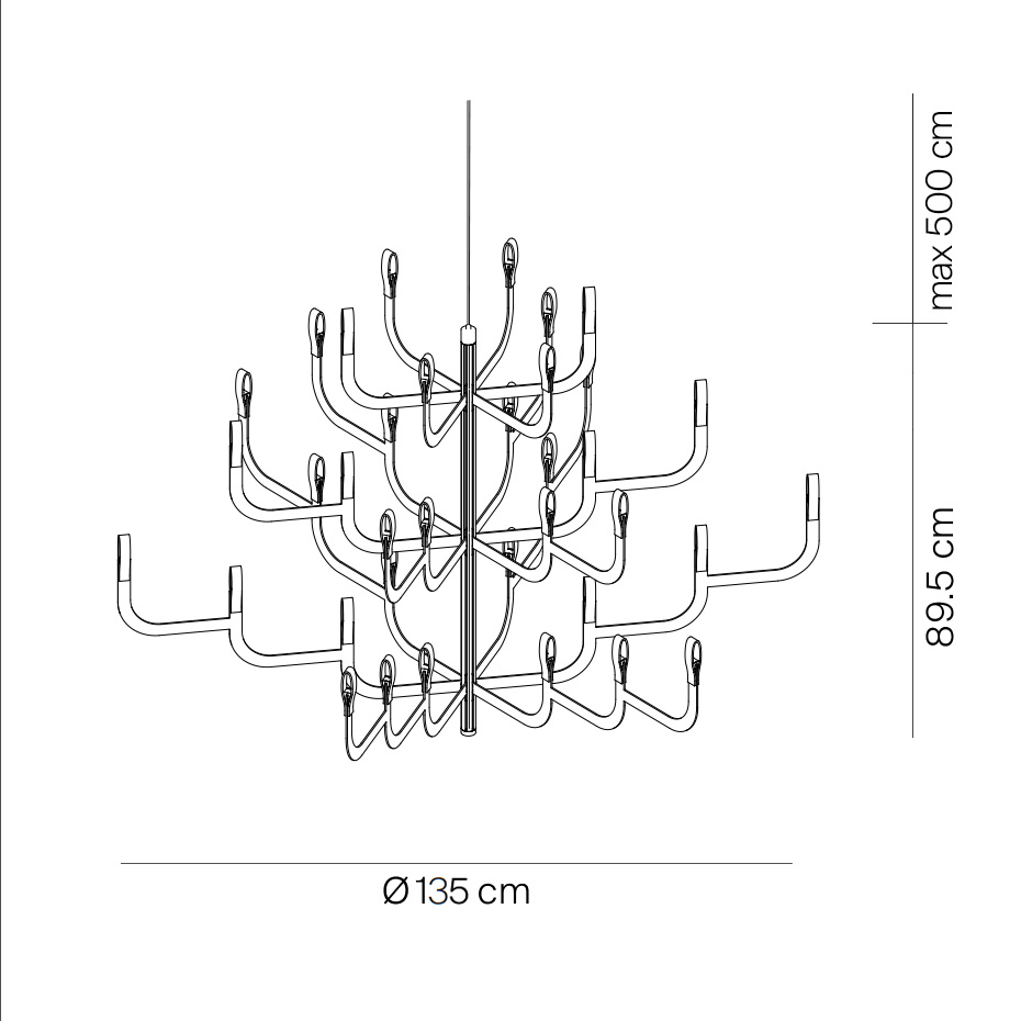 J-us Configuration XL Ljuskrona Matt Black