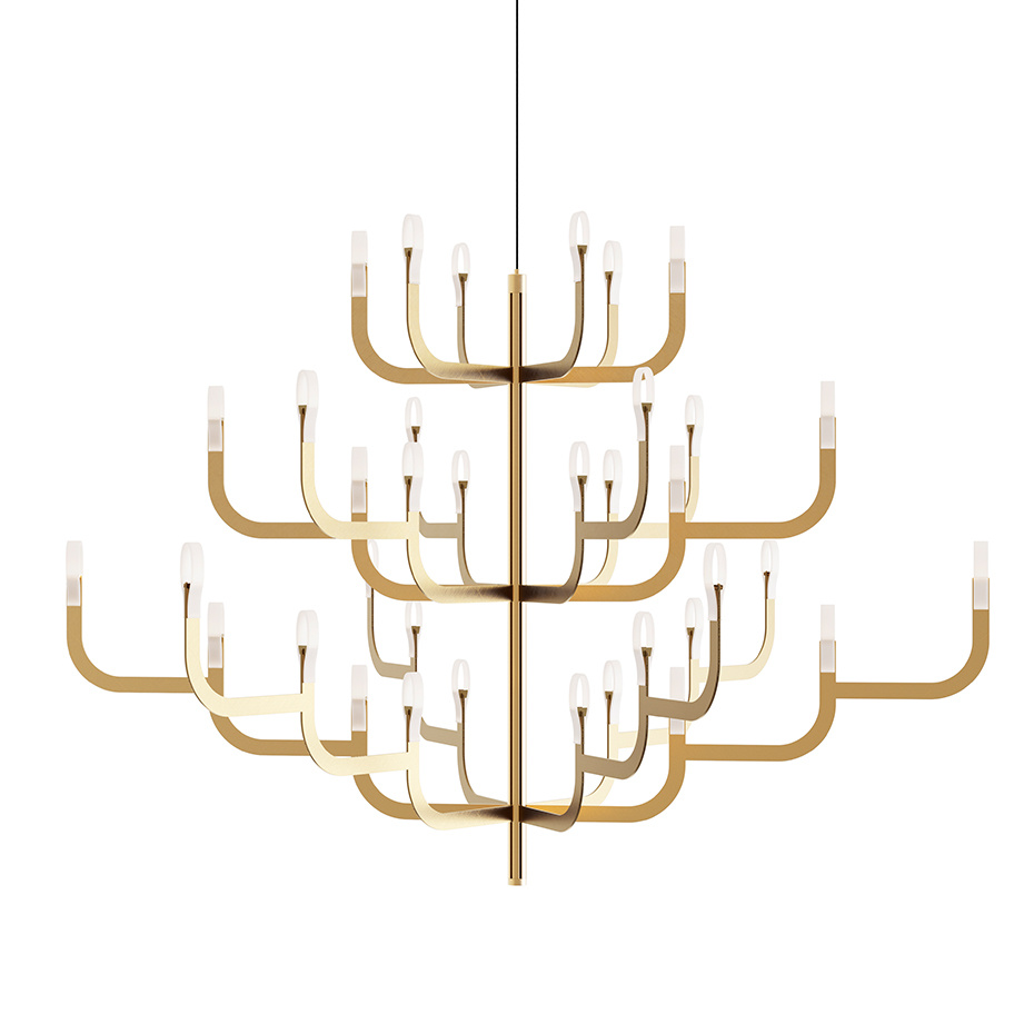 J-us Configuration XL Ljuskrona Satin Gold