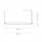 Hono A16 Horizontal Pendel Matt Black/White Hono A16 Horizontal Pendel Matt Black/White