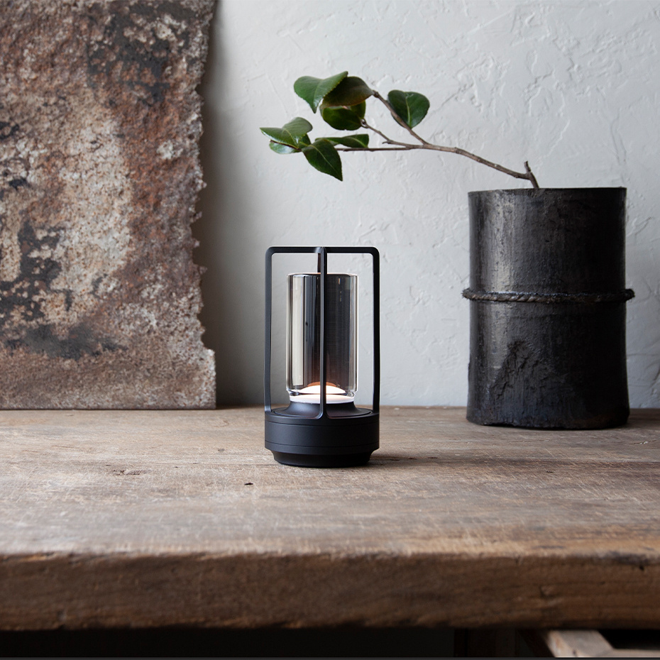 Turn+ Portable Bordslampa Stainless Steel