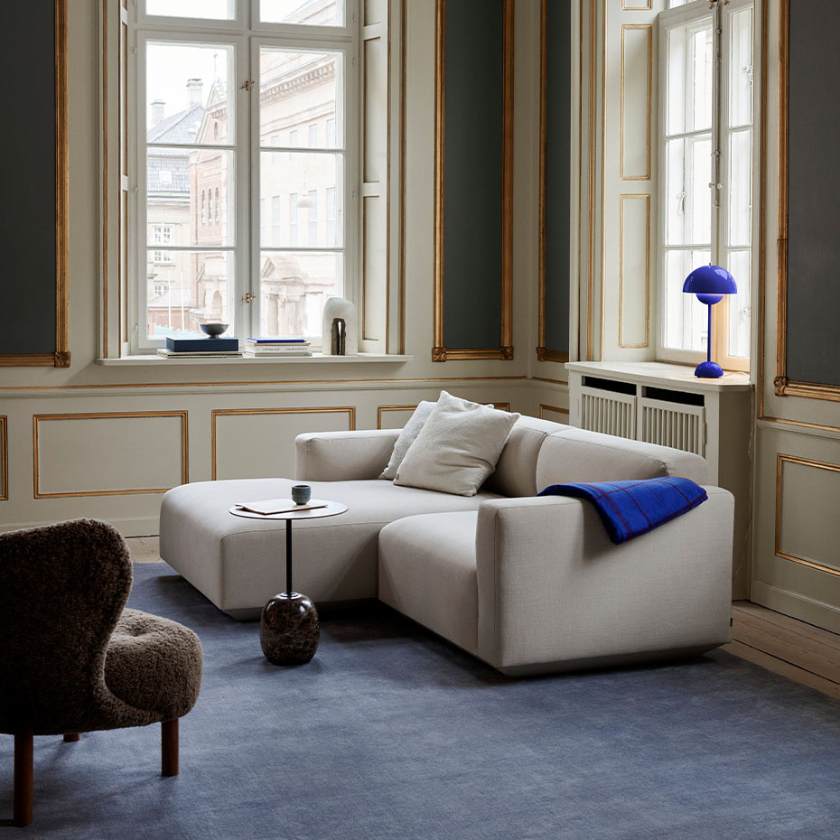 Lato Sidobord LN8 Round Ø40cm Warm Black & Emperador Marble