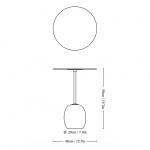 Lato Sidobord LN8 Round Ø40cm Ivory White & Crema Diva Marble Lato Sidobord LN8 Round Ø40cm Ivory White & Crema Diva Marble