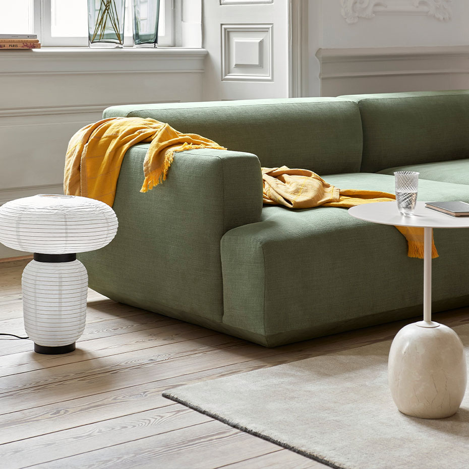 Lato Sidobord LN8 Round Ø40cm Ivory White & Crema Diva Marble