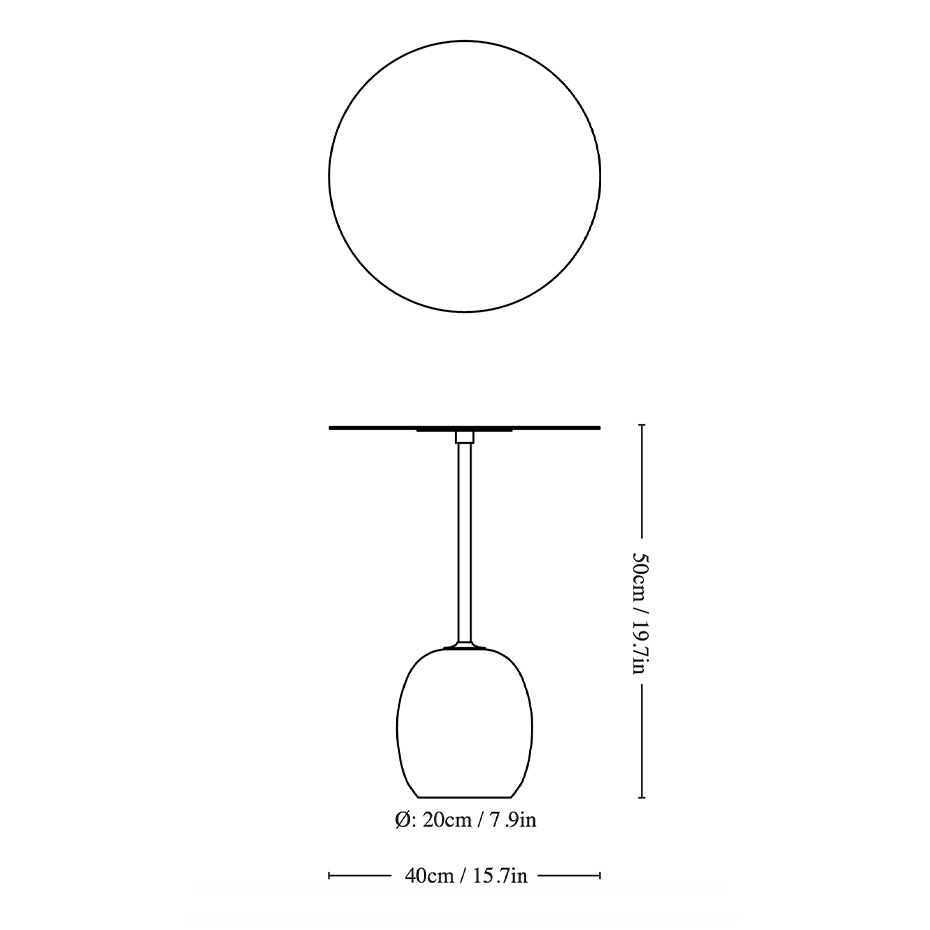 Lato Sidobord LN8 Round Ø40cm Lacquered Oak & Crema Diva Marble