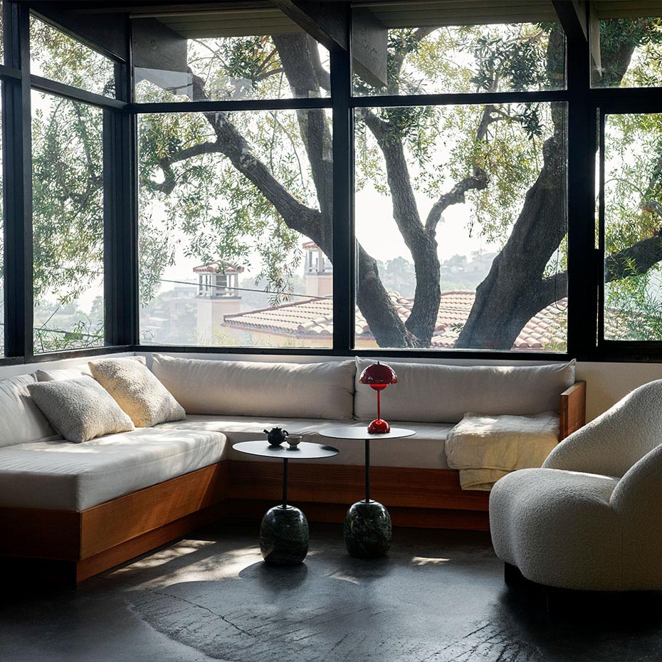 Lato Sidobord LN8 Round Ø40cm Deep Green & Verde Alpi Marble