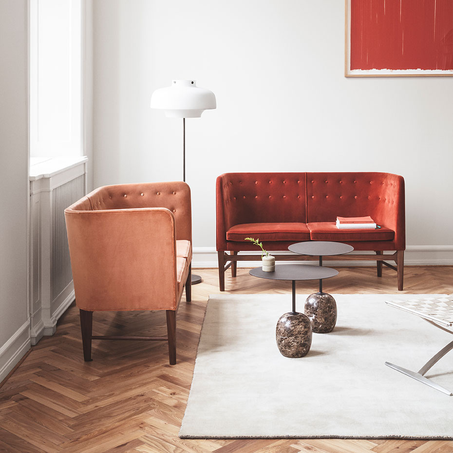 Lato Sidobord LN9 Oval 40x50cm Warm Black & Emperador Marble