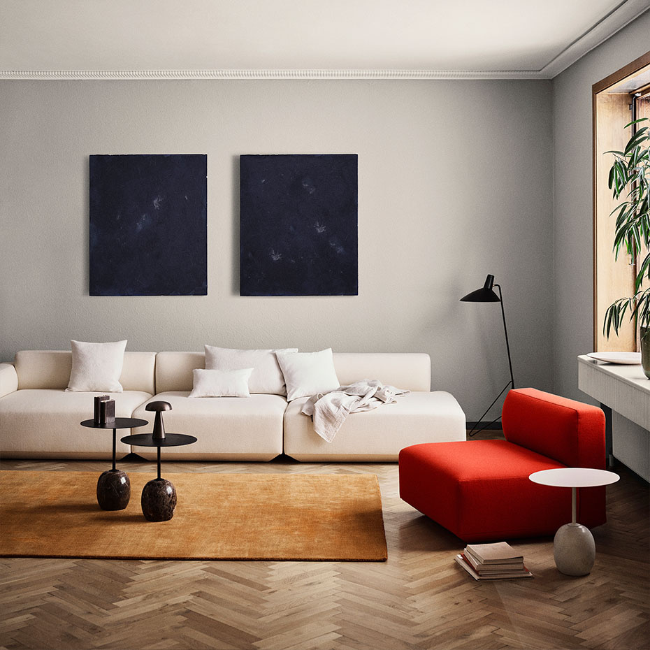 Lato Sidobord LN9 Oval 40x50cm Warm Black & Emperador Marble