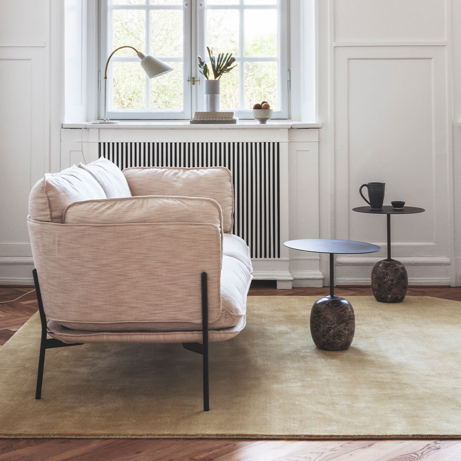 Lato Sidobord LN9 Oval 40x50cm Warm Black & Emperador Marble