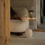 Lato Sidobord LN9 Oval 40x50cm Ivory White & Crema Diva Marble Lato Sidobord LN9 Oval 40x50cm Ivory White & Crema Diva Marble