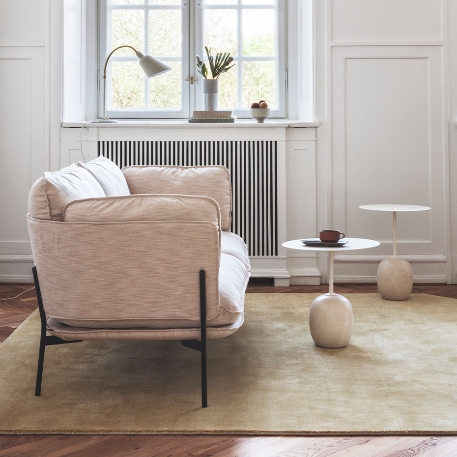 Lato Sidobord LN9 Oval 40x50cm Ivory White & Crema Diva Marble