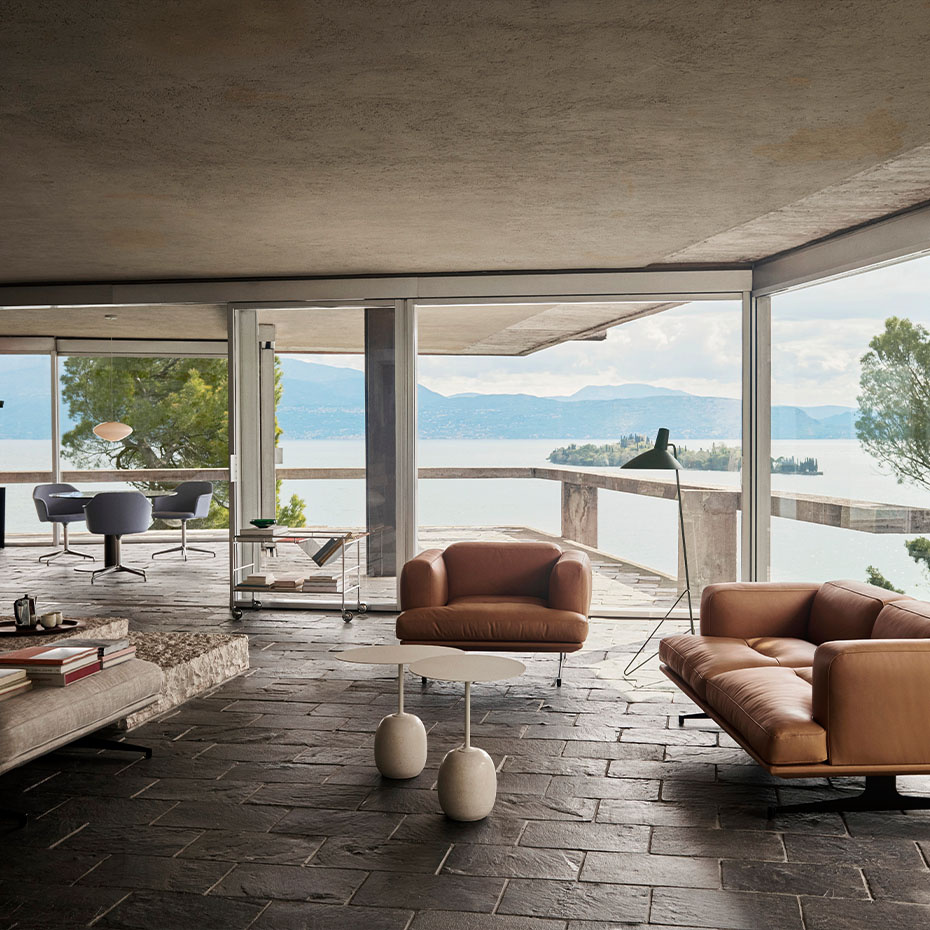 Lato Sidobord LN9 Oval 40x50cm Ivory White & Crema Diva Marble