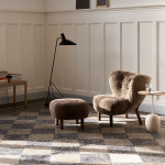 Lato Sidobord LN9 Oval 40x50cm Lacquered Oak & Crema Diva Marble Lato Sidobord LN9 Oval 40x50cm Lacquered Oak & Crema Diva Marble