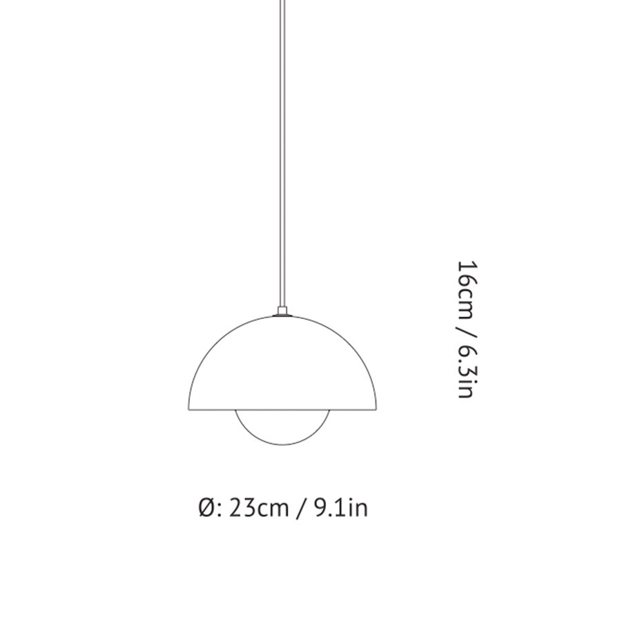 Flowerpot Pendel VP1 Ø23cm Matt White