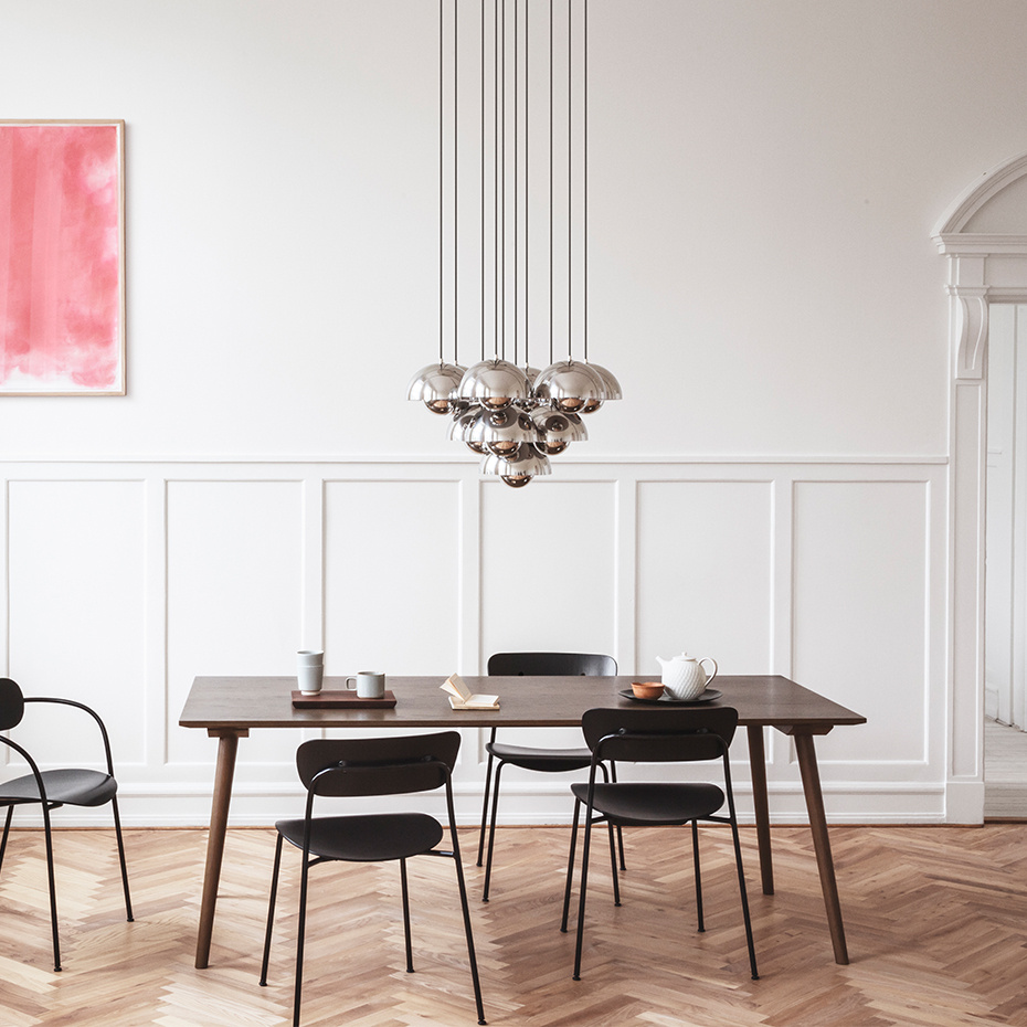 Flowerpot Pendel VP1 Ø23cm Chrome-Plated