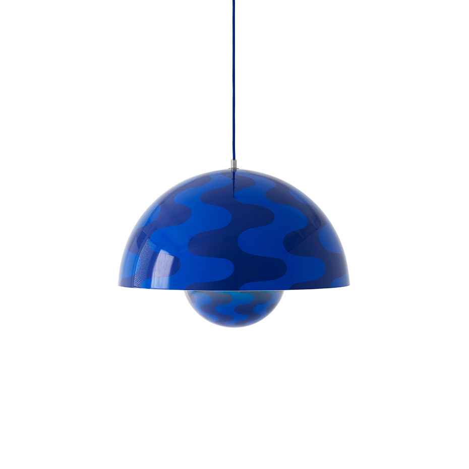 Flowerpot Pendel VP2 Ø50cm Cobalt Blue & Twilight Blue Pattern