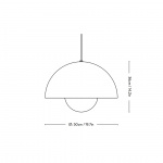 Flowerpot Pendel VP2 Ø50cm Matt White Flowerpot Pendel VP2 Ø50cm Matt White