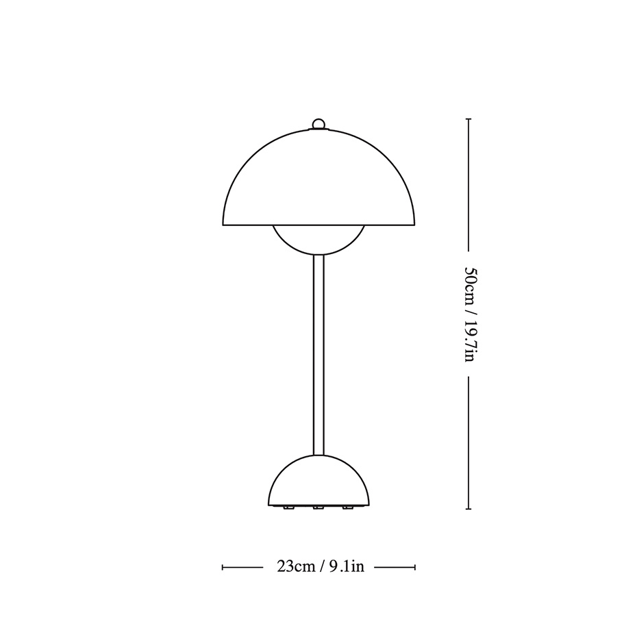 Flowerpot Bordslampa VP3 Dark Plum